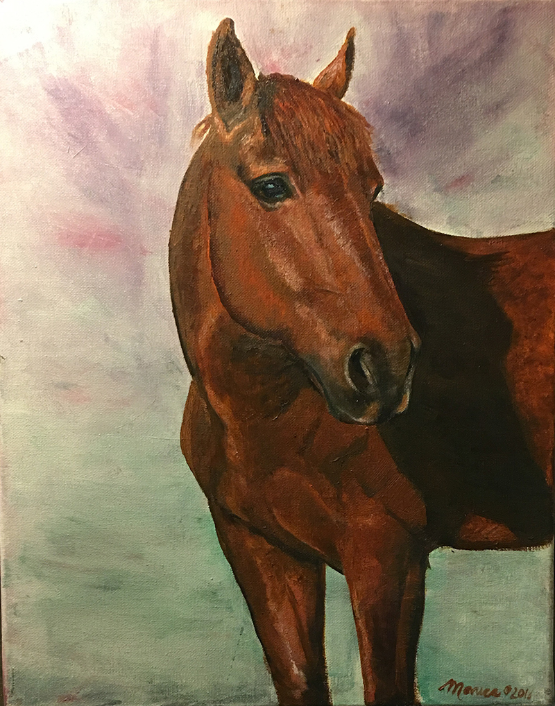 Thea - equine portrait in oil