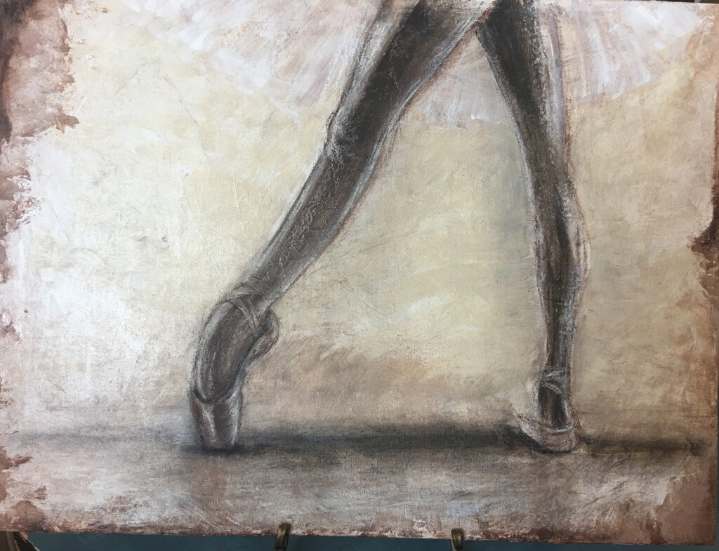 Ballet Study 1 ©Monica Yother - a ballet painting
