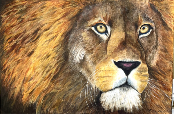 the lion painting